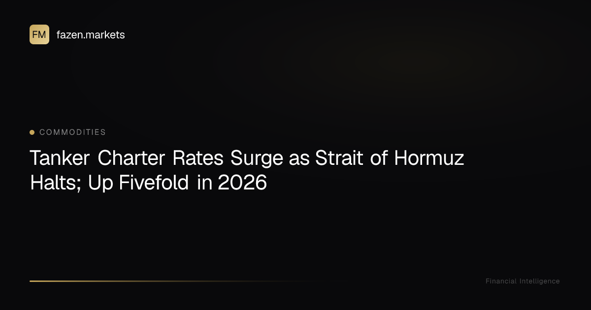 Tanker Charter Rates Surge as Strait of Hormuz Halts; Up Fivefold in ...