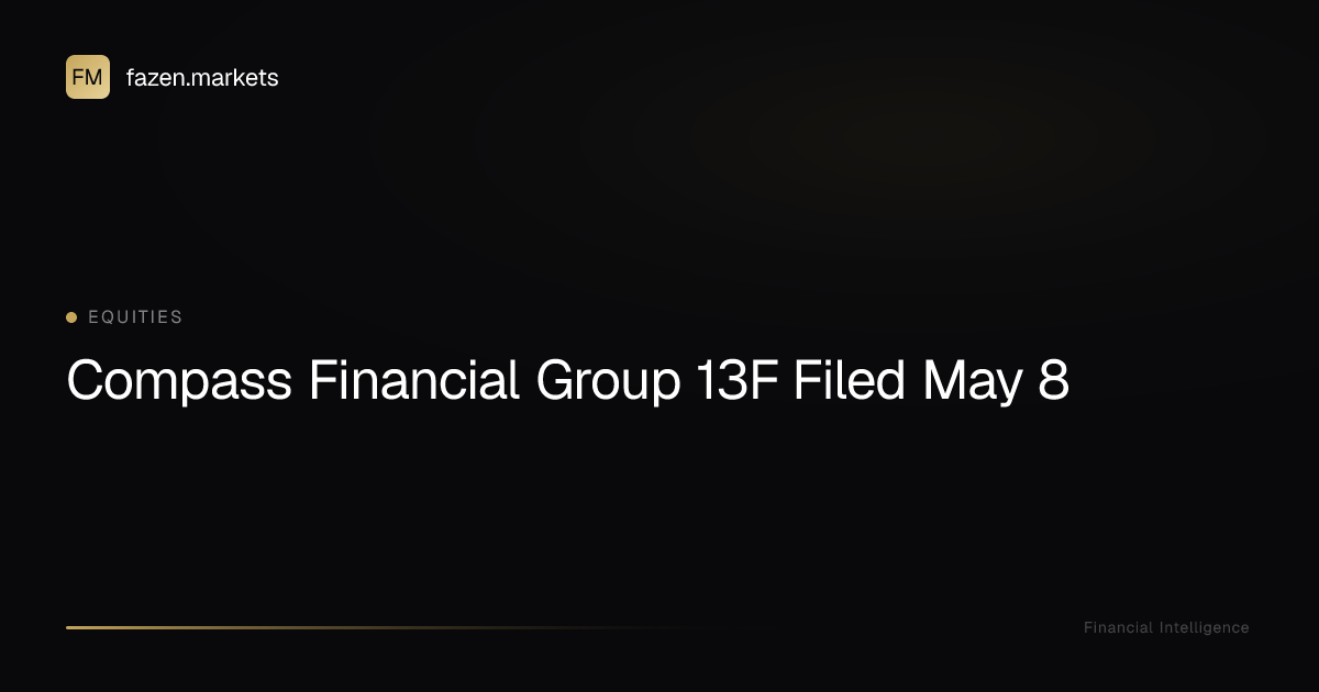 Compass Financial Group 13F Filed May 8 | Fazen Markets