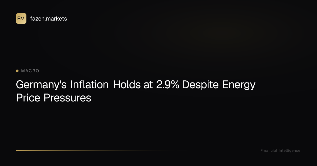 Germany's Inflation Holds at 2.9% Despite Energy Price Pressures ...